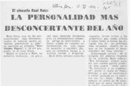 La personalidad mas desconcertante del año.