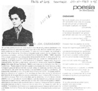 Armando Rubio: ¡oh, ciudadano!