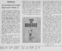 Un hombre llamado Edmundo Pérez Z.
