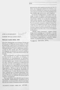 Donde estás Constanza...