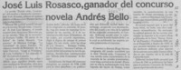 José Luis Rosasco, ganador del concurso novela Andrés Bello.