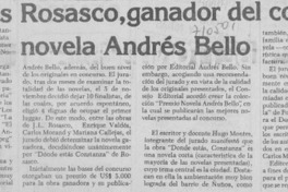 José Luis Rosasco, ganador del concurso novela Andrés Bello.