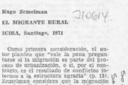 El migrante rural