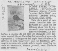 Dónde estas, Constanza.