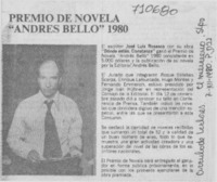 Premio de novela "Andrés Bello" 1980.