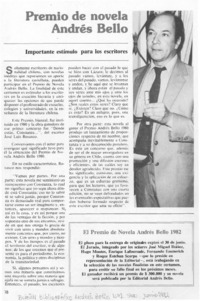 Premio de novela Andrés Bello.