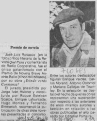 Premio de novela.