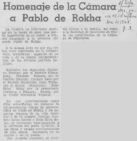 Homenaje de la cámara a Pablo de Rokha.