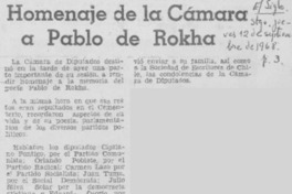 Homenaje de la cámara a Pablo de Rokha.