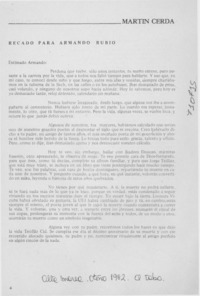 Recado para Armando Rubio