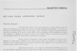 Recado para Armando Rubio