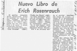 Nuevo libro de Erich Rosenrauch.