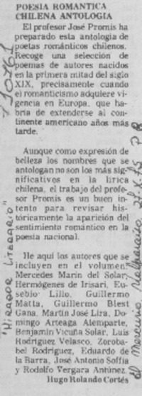 Poesía romántica chilena