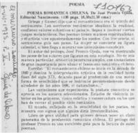 Poesía romántica chilena.