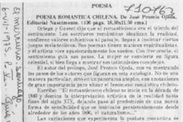 Poesía romántica chilena.
