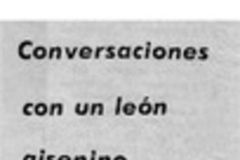 Conversaciones con un león aisenino