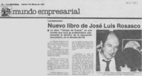 Nuevo libro de José Luis Rosasco.