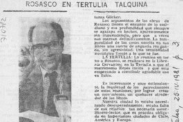 Rosasco en tertulia talquina