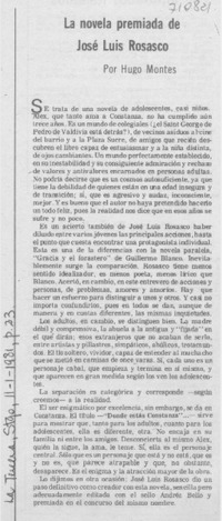 La novela premiada de José Luis Rosasco