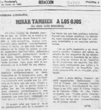 Mirar también a los ojos