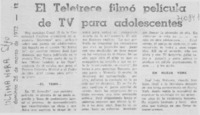 El teletrece filmó película de TV para adolescentes.
