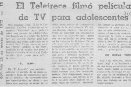 El teletrece filmó película de TV para adolescentes.