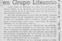 Alberto Romero hoy en grupo literario.