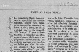 Poemas para niños.