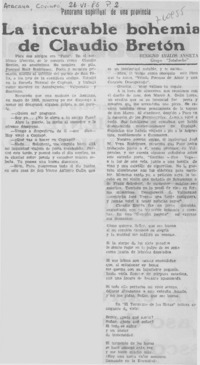 La incurable bohemia de Claudio Bretón