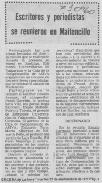 Escritores y periodistas se reunieron en Maitencillo.