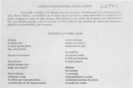 Alberto Rojas Osorio, poeta inédito.