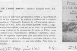 Producción de carne bovina.