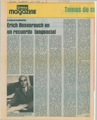 Erich Rosenrauch en un recuerdo tangencial