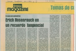 Erich Rosenrauch en un recuerdo tangencial