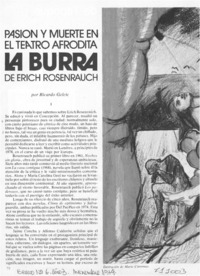Pasión y muerte en el teatro afrodita La burra de Erich Rosenrauch
