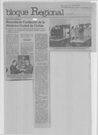 Recordarán fundación de la histórica ciudad de Chillán.