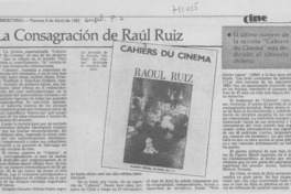 La consagración de Raúl Ruiz.