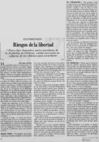 Riesgos de la libertad
