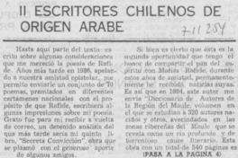 II escritores chilenos de origen árabe.