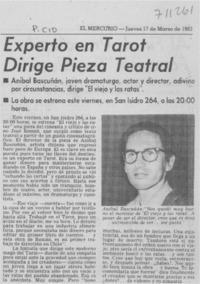 Experto en tarot dirige pieza teatral.