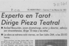Experto en tarot dirige pieza teatral.