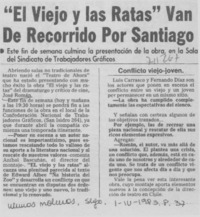 El viejo y las ratas" van de recorrido por Santiago.