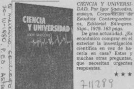 Ciencia y universidad.