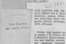 Los cantos del gallo ciego.