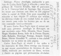 Santiago: nueva antología.