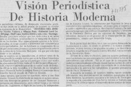 Visión periodística de historia moderna.