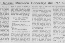 Milton Rossel miembro del Pen Club