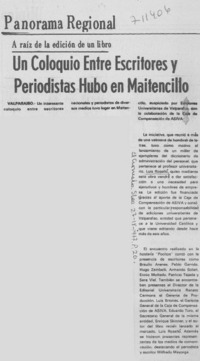 Un coloquio entre escritores y periodistas hubo en Maitencillo.