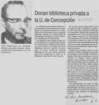 Donan biblioteca privada a la U. de Concepción.