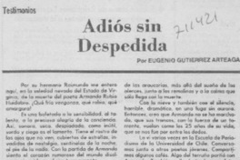 Adiós sin despedida